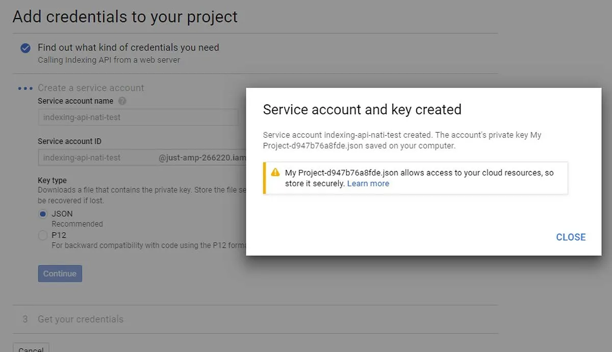 הורדת תעודות בקובץ json